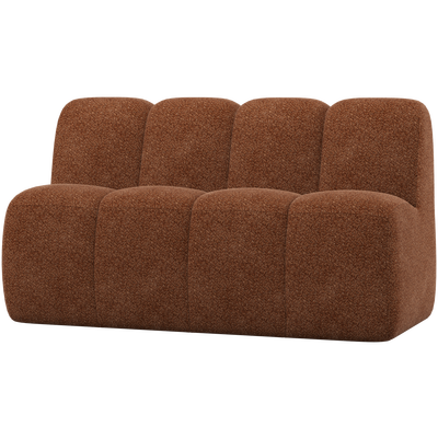 Mojo eetbank 164 cm met rugleuning ribstof roestbruin