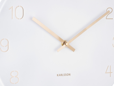 Karlsson wandklok Charm engraved numbers small