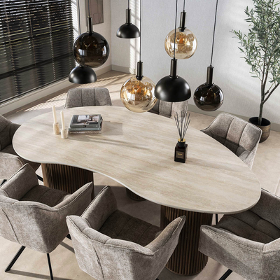 Eettafel Organisch Limestone