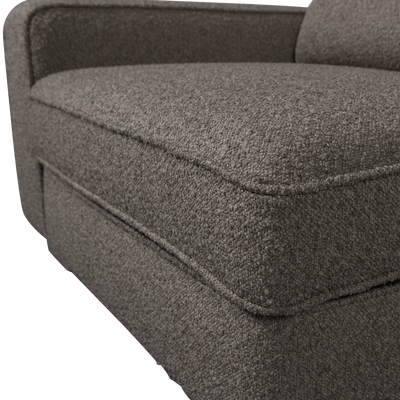 Lazy 1-zits element met arm links boucle antraciet