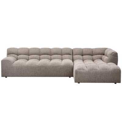 Allure chaise longue rechts geweven stof naturel melange