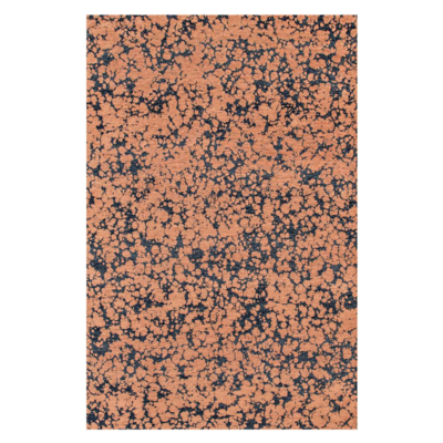 Eigentijds Cloud vloerkleed met interlaced patroon in oranje en blauw