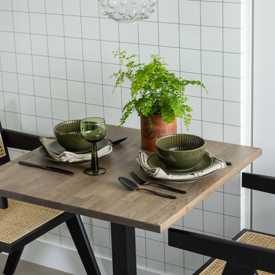 Tablo eettafel vierkant vl 80x80cm cashmere brown [fsc]