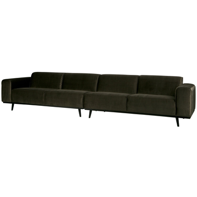 Statement xl 4-zits bank 372 cm lichtbruin melange