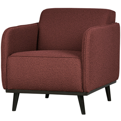 Statement fauteuil met arm chenille velvet perzikroze