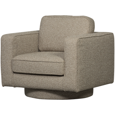 Lazy draaifauteuil boucle bruin