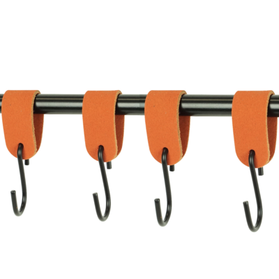Leren S-haak hangers (set van 4)