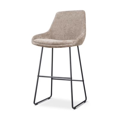 Barkruk Nino-Isa zwart onderstel - 75 cm
