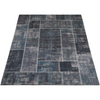 Vloerkleed Mijnen Grijs/Blauw