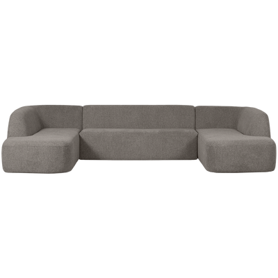 Sloping u-vorm bank off white melange
