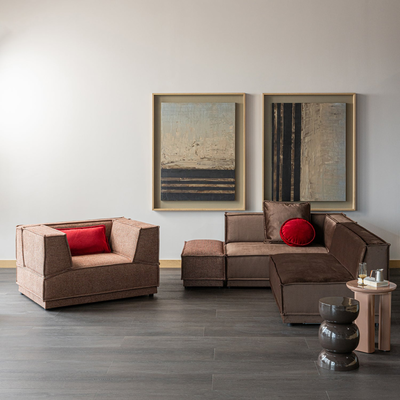 Orivo bijzettafel hout hoogglans oudroze [fsc]
