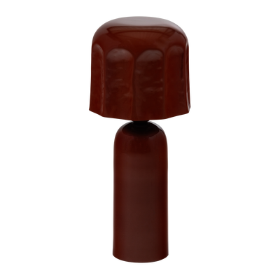 Lumira tafellamp metaal hoogglans bruinrood