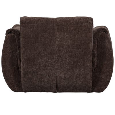 Baggy draaifauteuil geweven stof warmgrijs melange
