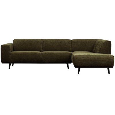Statement hoekbank rechts chenille velvet terra