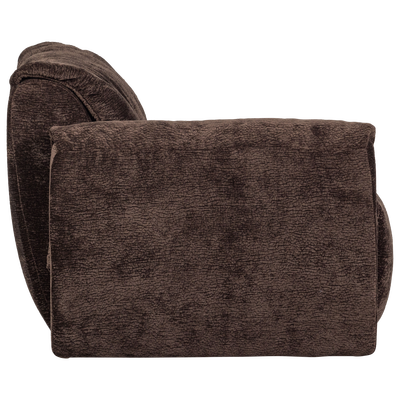 Baggy 1-zits element met arm links geweven chenille oudroze