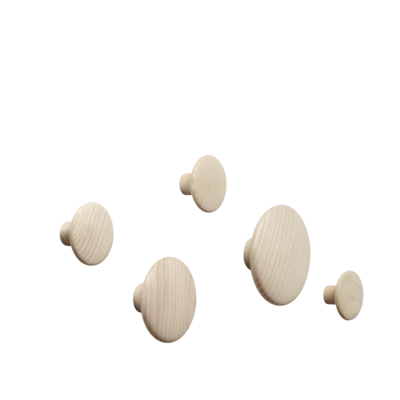 Muuto wandhaken Dots Wood (Set van 5)