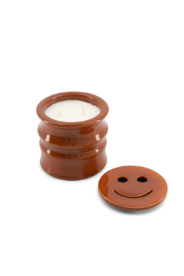 Kaars Shape 01.02 Candle &amp; Happy lid Terra