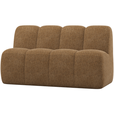 Mojo eetbank 164 cm met rugleuning ribstof roestbruin