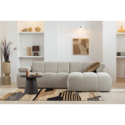 1,5-zits bank Mojo met Arm Links Bouclé Beige Melange