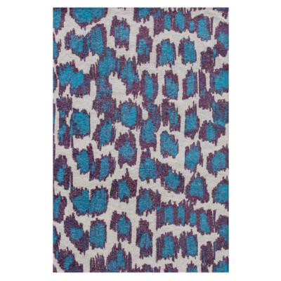 Abstract design vloerkleed Ikat met vlekken en vage vormen