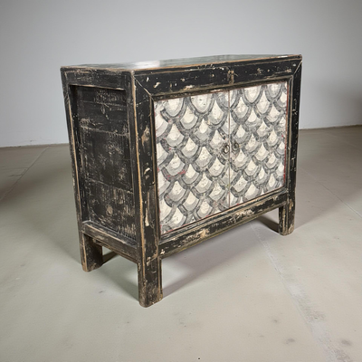 Onderkast 2deur zwart/wit schub uniek