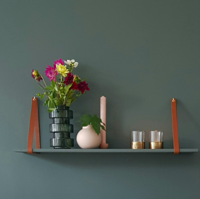 Leren plankdragers (set van 2)