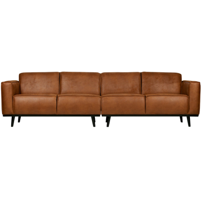 Statement 4-zits bank 280 cm chenille velvet perzikroze