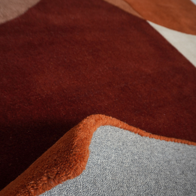 Vloerkleed Abstract Terra/Bruin
