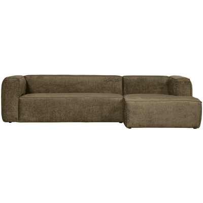 Bean hoekbank rechts chenille velvet taupe