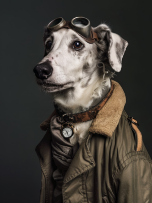 Canvas schilderij van een Engelse Setter Dog 80x120 cm
