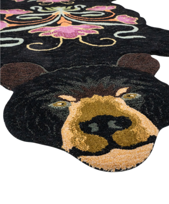Doing Goods Blooming Black Bear Rug XL