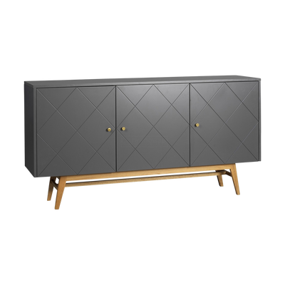 Sideboard Rosswood houten donkergrijs - 169 x 87 cm