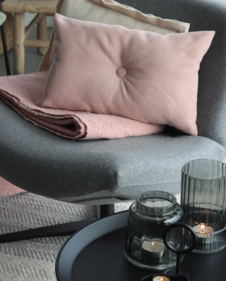 Plaid bouclé oud roze