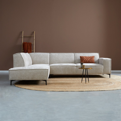 Hoekbank Valora Beige Ottoman