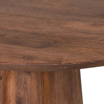 Limit eetkamertafel rond mangohout walnoot o130 cm