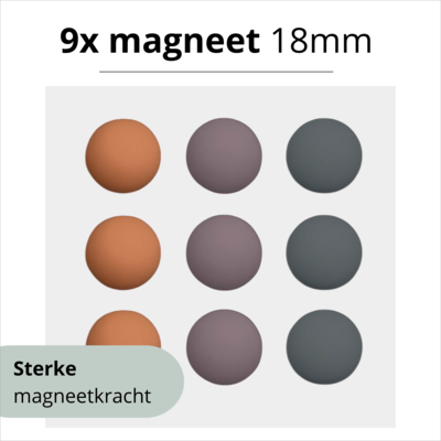 Magneetjes voor magneetbord | Set van 9