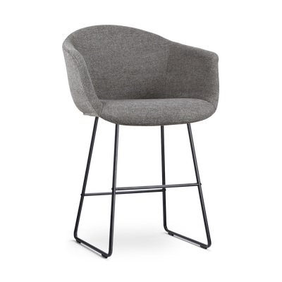 Barkruk Nino-Otis gestoffeerd met zwart onderstel (zithoogte 65 cm)