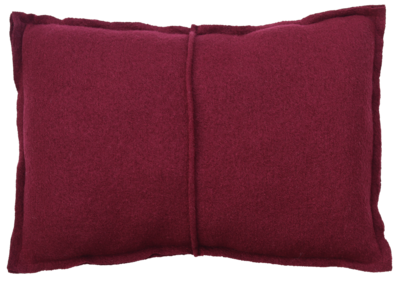 Kussen gekookte wol bordeaux 40x60cm