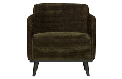 BePureHome fauteuil Statement met arm brede platte rib
