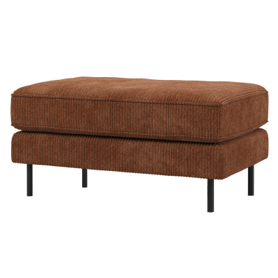 Rodeo hocker op poten velvet kastanjebruin