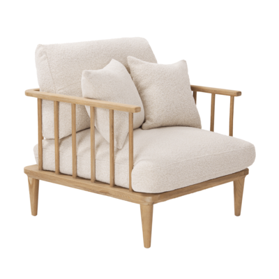 Fauteuil Woody bouclé