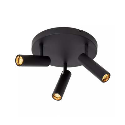 Grado spots 3-lichts taupe en zwart