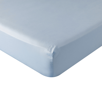 Hoeslaken Cotton Satin ice blue