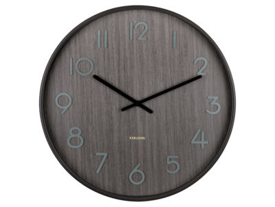 Wandklok Pure large lindehout bruin