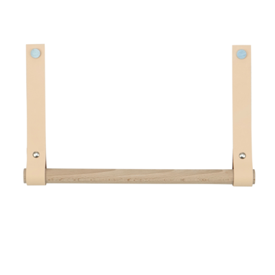 Leren keukenrolhouder (roldrager: rondhout)