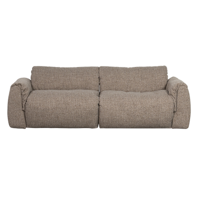 Baggy 2-zits bank 3d chenille middenbruin