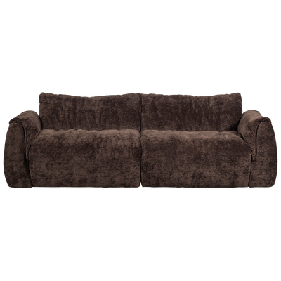 Baggy 2-zits bank 3d chenille middenbruin