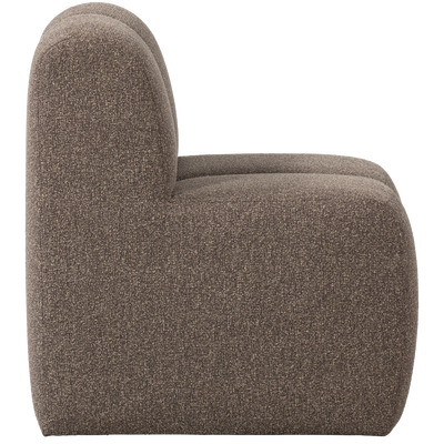 Mojo eetbank 84 cm met rugleuning wollig bruin