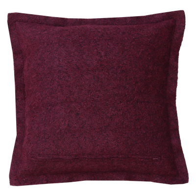 Kussen wol boucle bordeaux