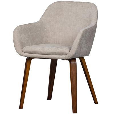 Base eetkamerstoel velvet melange zand